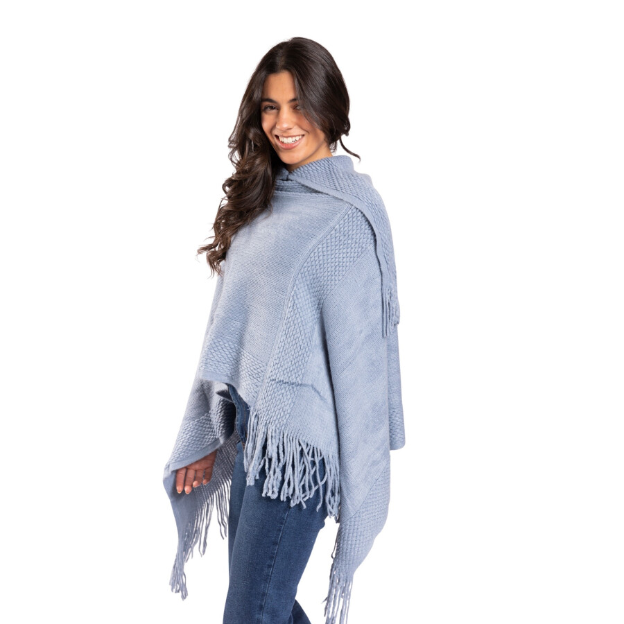 CHERRY PONCHO BLUE
