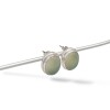 Caravanas Oval-Plata 925 -Piedra Calcedonia-CA3377 conpiedra