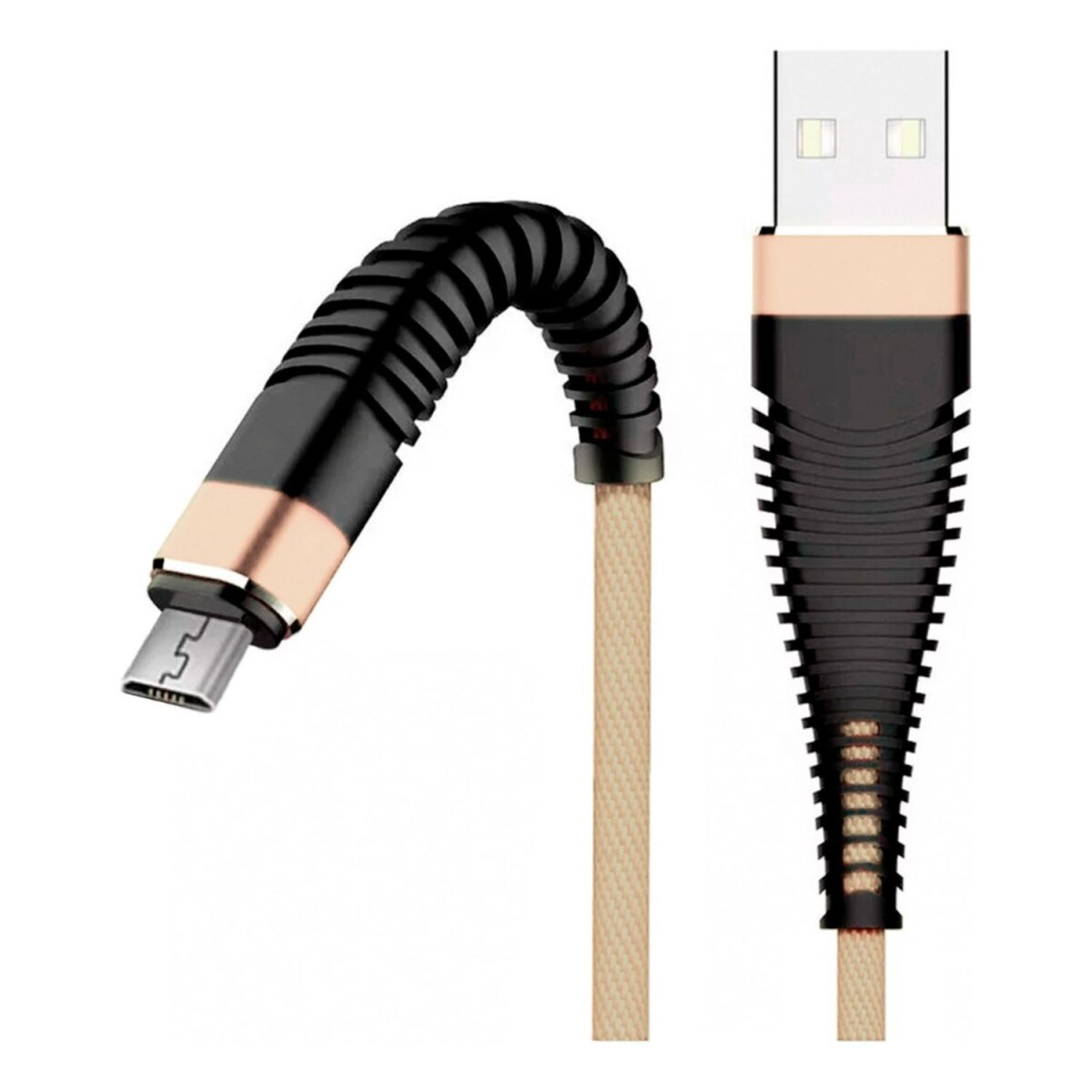 Cable Cargador Micro Usb Malla Super Reforzado Treqa 1 Metro - Variante Color Cobre 