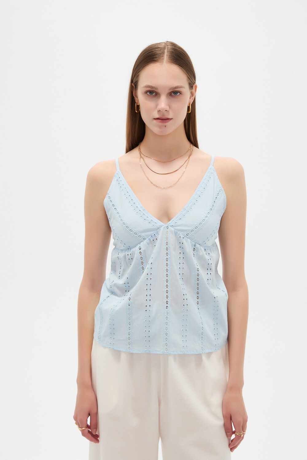 Musculosa Cusia Celeste Claro