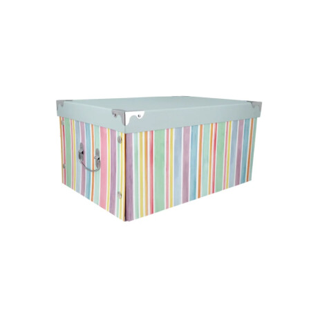 Caja Diseño con herrajes 44 x 31 x 22 cm Diseño Rayas de Colores
