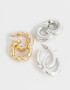 Aros Argollas Set Chunky Edition Set De Argollas Chunky - Combinacion Bicolor