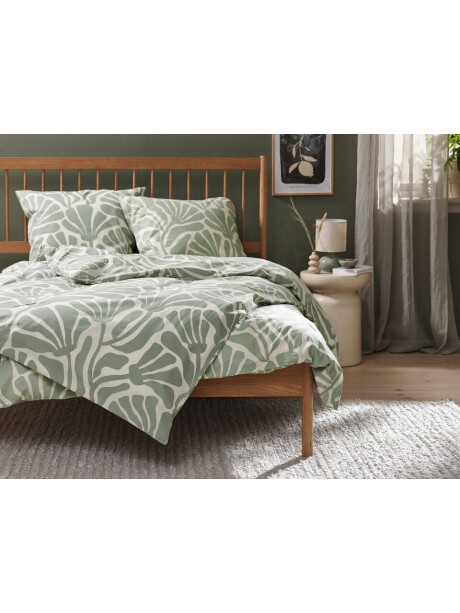 Juego funda nórdica ELINE Queen 240x220 verde Juego funda nórdica ELINE Queen 240x220 verde