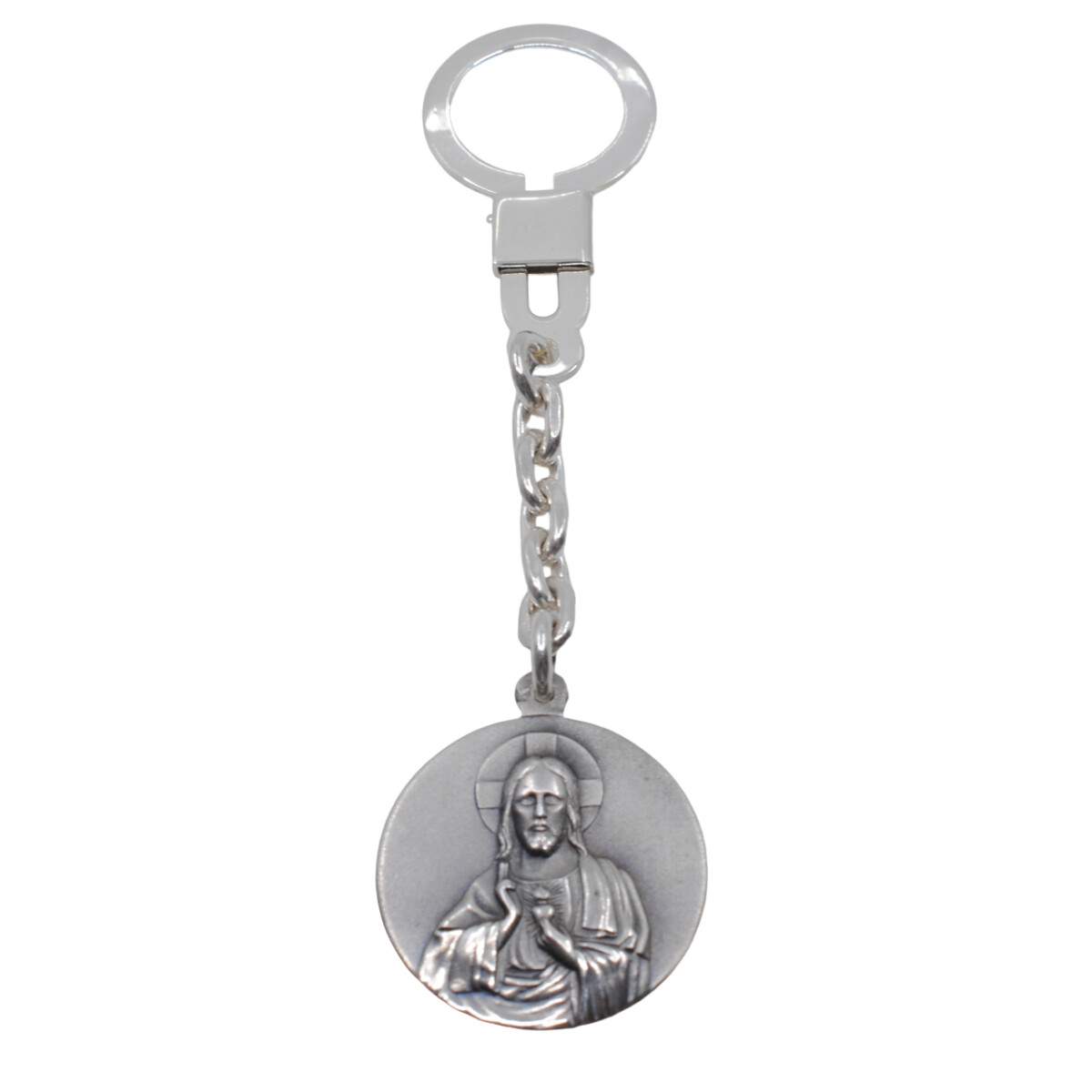 Llavero Plata 925 Imagen Sagrado corazon 