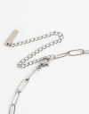 Cadena Corta con Dije Letras Collar De Acero Con Inicial F - Plateado