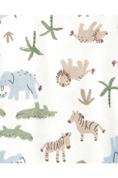 Pack cinco bodies de algodón, diseño safari Sin color