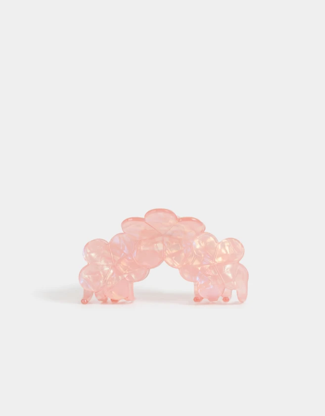 Broche De resina Broche Resina Con Flores - Rosa Claro