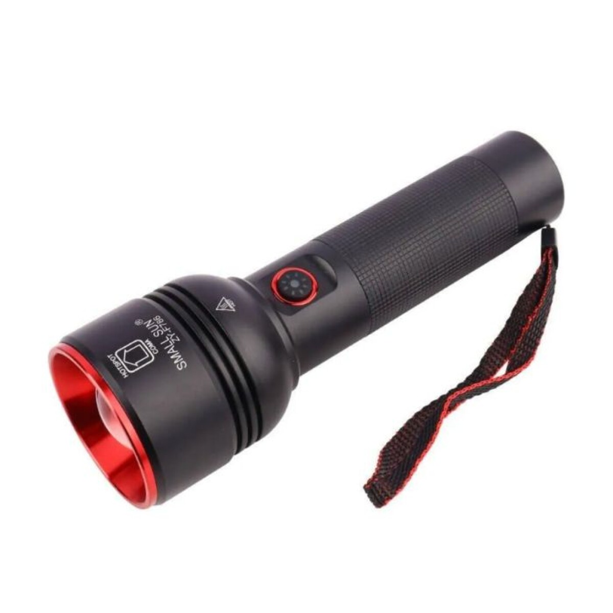 Linterna Táctica Led Recargable Con Dimmer - negro y rojo 