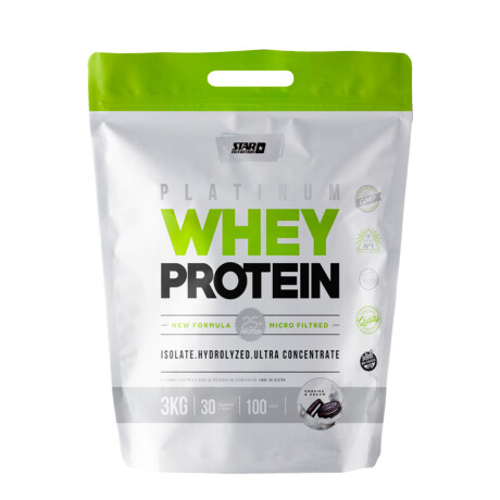 Platinum Whey Protein 3 Kg 100 Servicios Star Nutrition Sabor Cookies and Cream