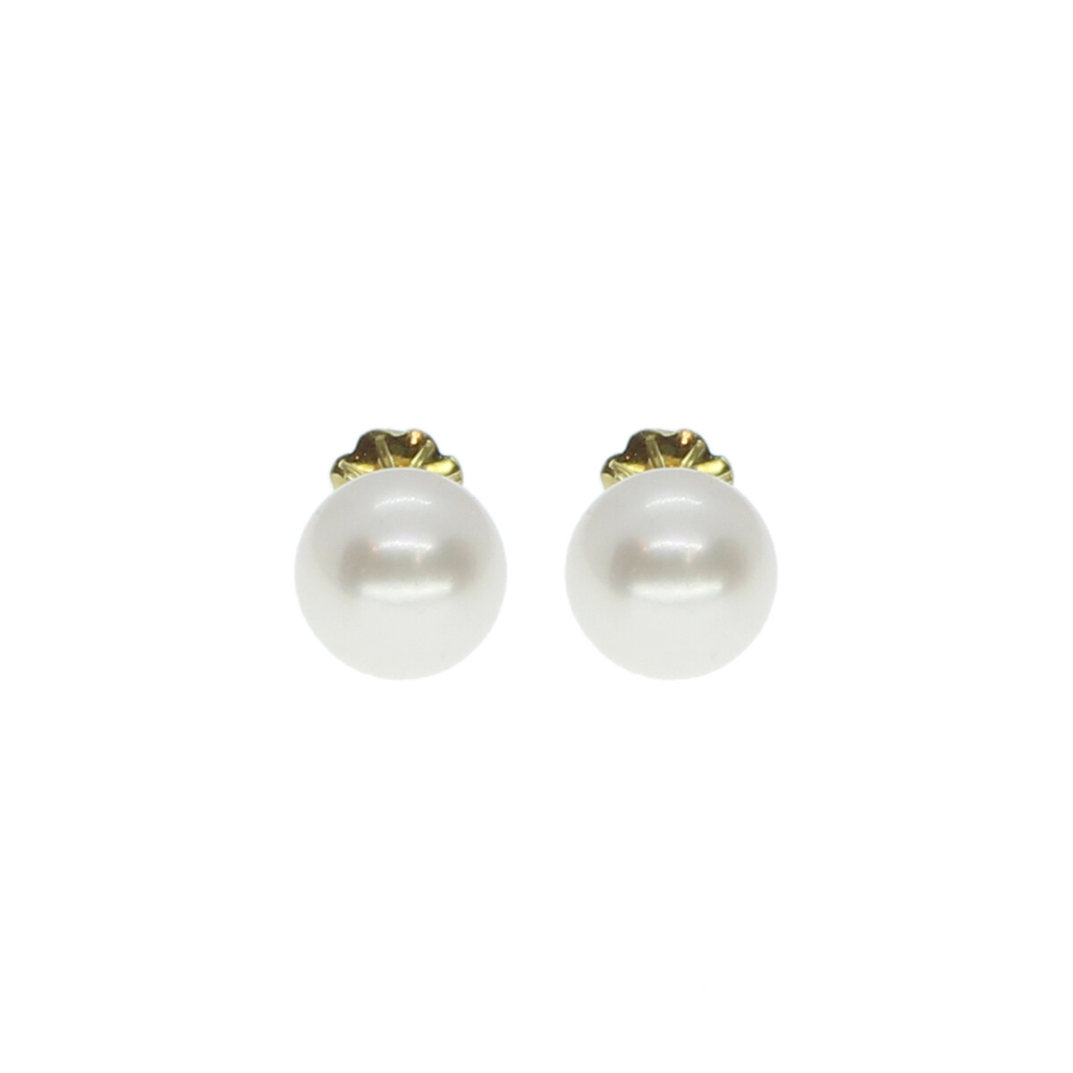 Caravanas en oro 18k con perlas de cultivo de 10.25mm. Un clásico imperdible 