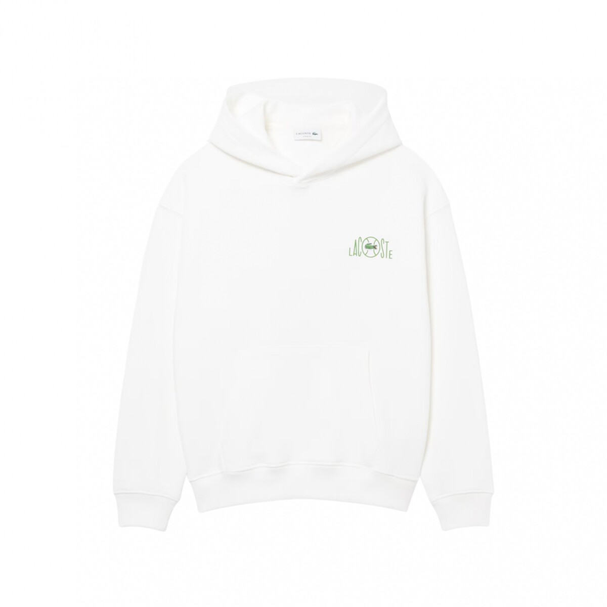 CANGURO LACOSTE MULTI PRINT FLEECE - White 