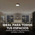Plafón Led Techo 24 Cm Madera Luz Cálida 24W Moderno Nórdico Color Negro