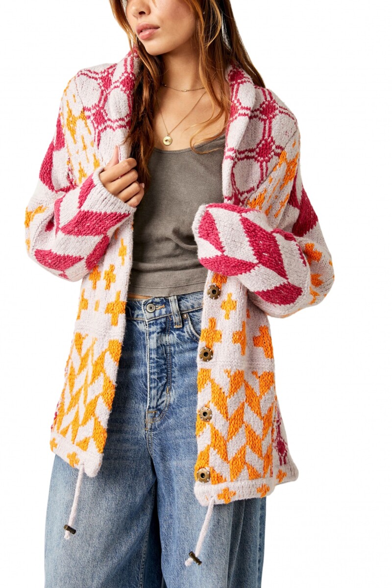 BRIGHT OPTIMISTIC CARDI Rosa