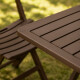 Silla Plegable Simil Madera Reforzada Plástico MARRON