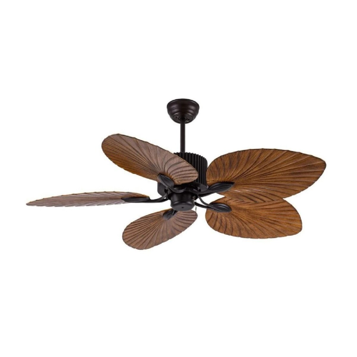 Ventilador De Techo 5 Aspas Símil Madera Bambú Hoja De Palma 