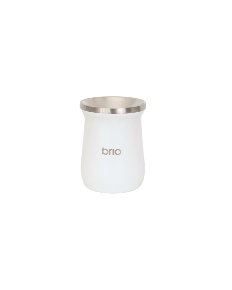 Mate De Acero Inoxidable brio Alto Diseño Clásico - Blanco 