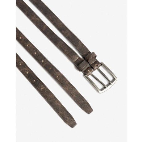 Cinturón Doble Hebilla Marron Suela