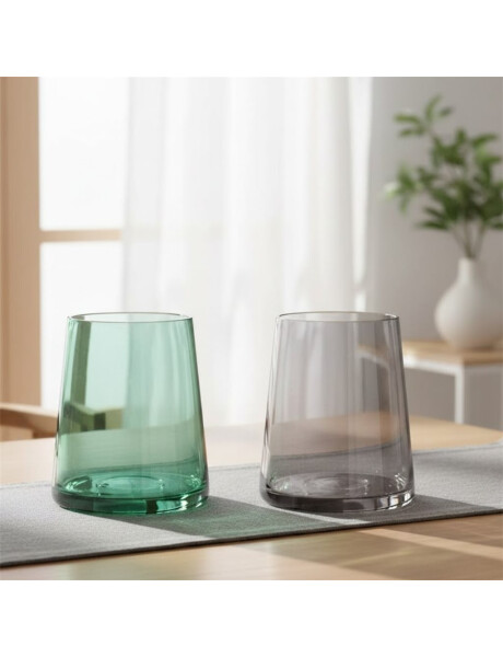 FLORERO VIDRIO LABRADO D18x20CM GRIS FLORERO VIDRIO LABRADO D18x20CM GRIS