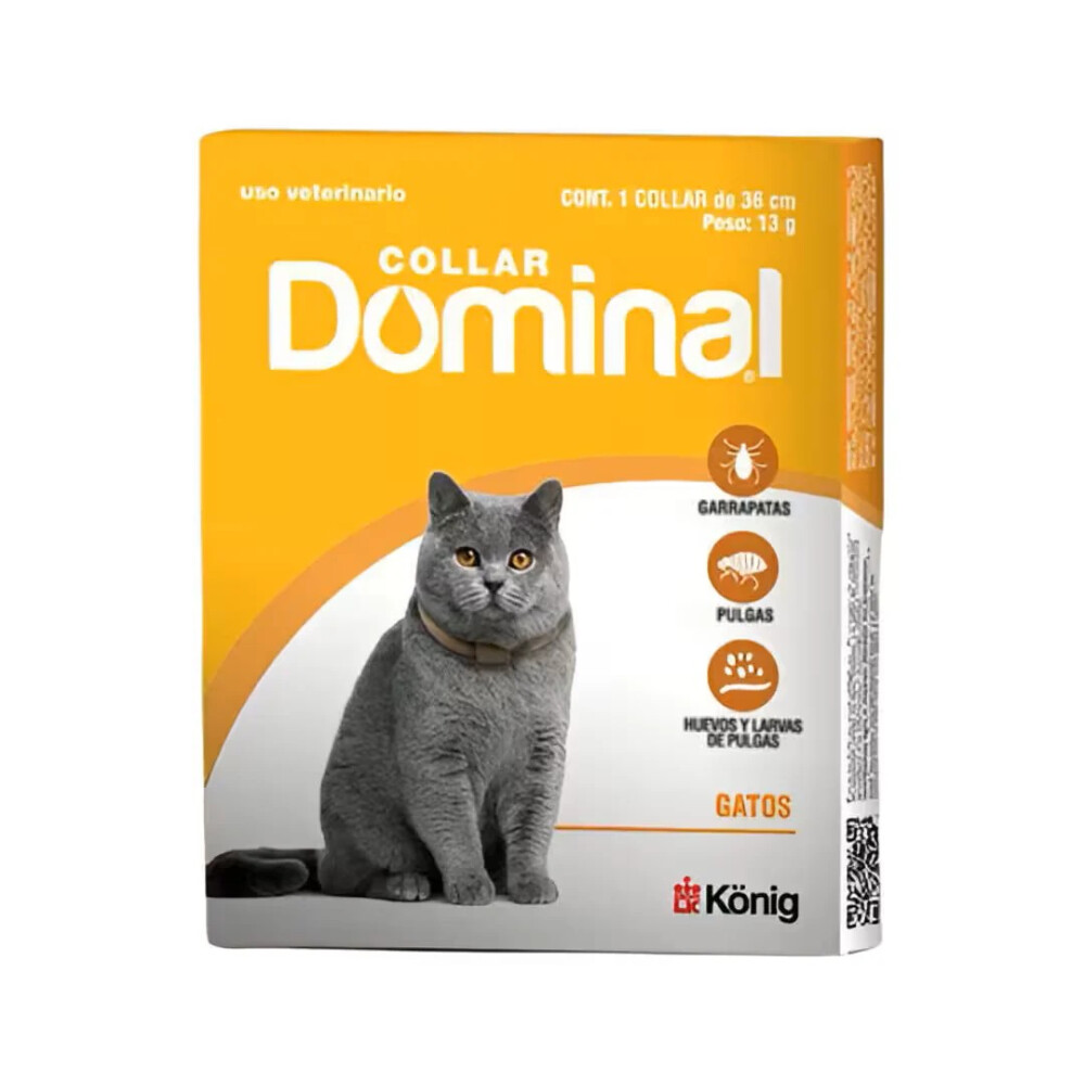 COLLAR ANTIPARASITARIO KONIG DOMINAL PARA GATOS COLLAR ANTIPARASITARIO KONIG DOMINAL PARA GATOS