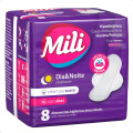 Mili Día & Noche Suave Con Alas X8 Unidades