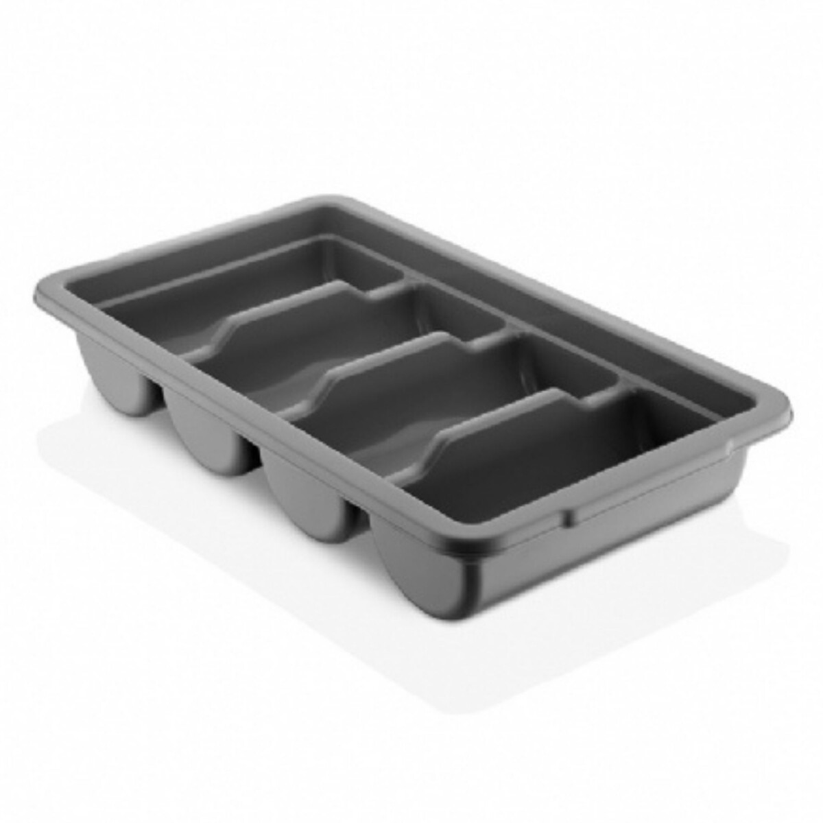 Portacubiertos gris de polipropileno con 4 divisiones | Gastroplast GK04 