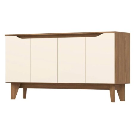 Aparador 4 Puertas Mdf Blanco Malaga Blanco/nat Aparador 4 Puertas Mdf Blanco Malaga Blanco/nat