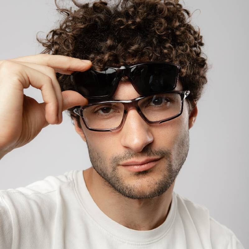 Armazón Chilli Beans Paulista más intercambiables de sol Gris Metalizado