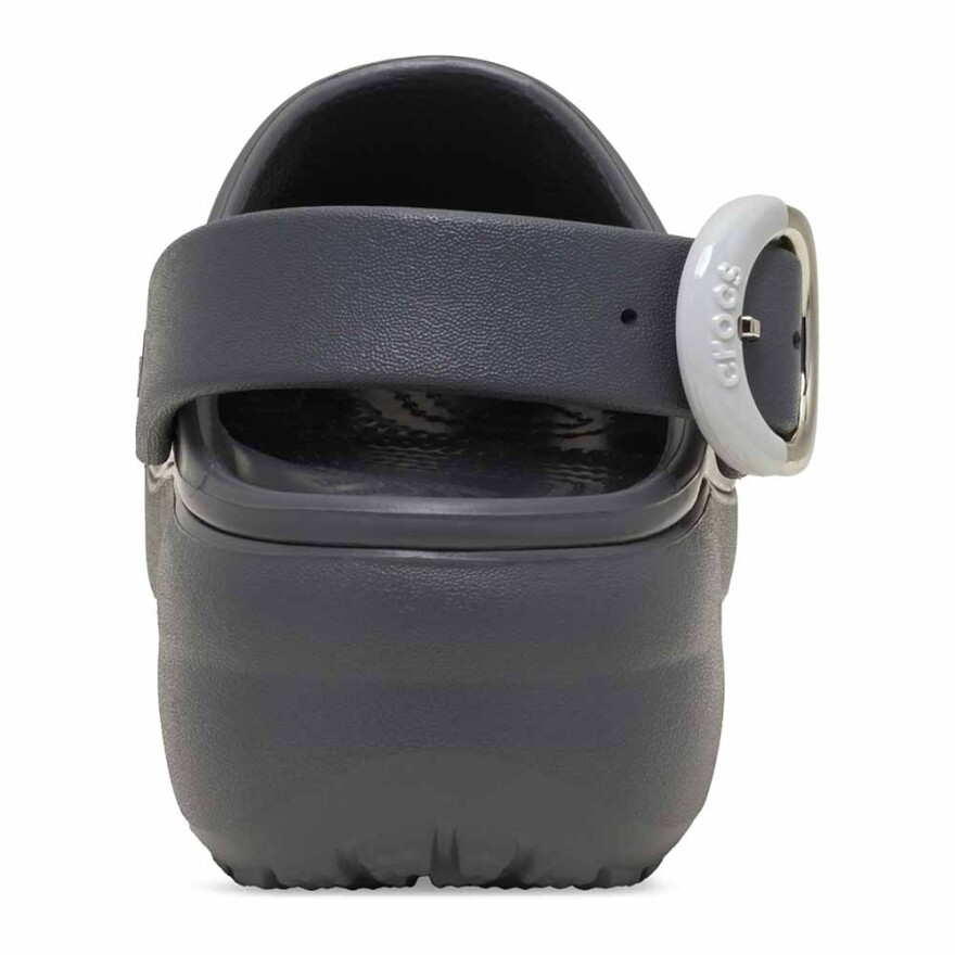 Crocs Classic Platform Buckle Clog Mujer Carbon