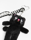 Llavero Cozy Bag Charm Gato De Peluche - Negro