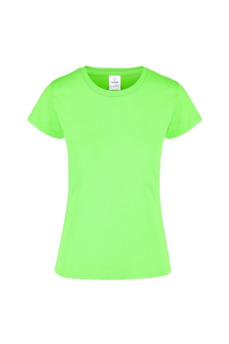 Camiseta jaspe a la base dama Verde neón