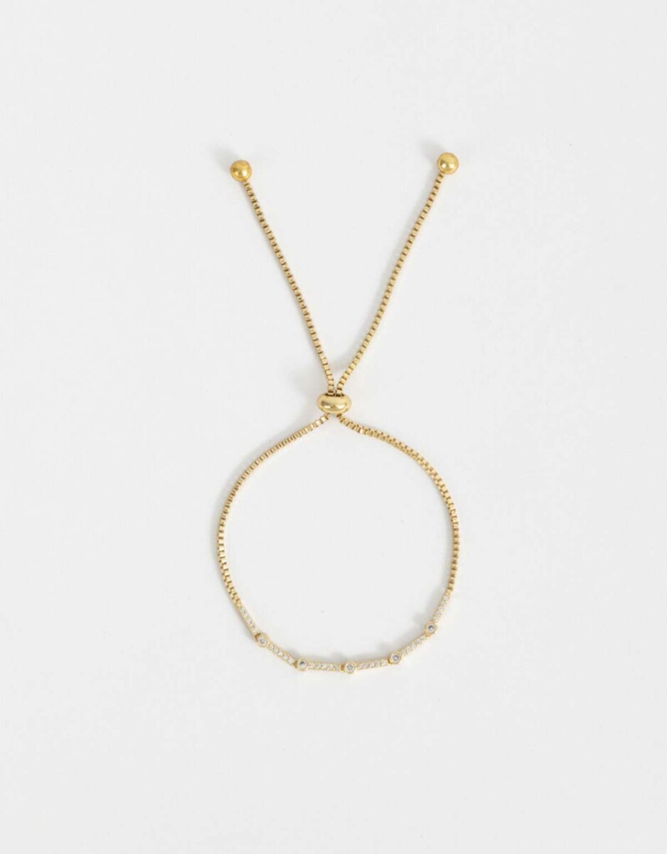 Pulsera Flexible Bañada En Oro - Dorado 