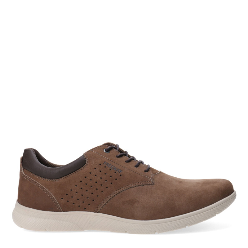Zapatos de Hombre Freeway Casual Marrón Alga (Nobuk)