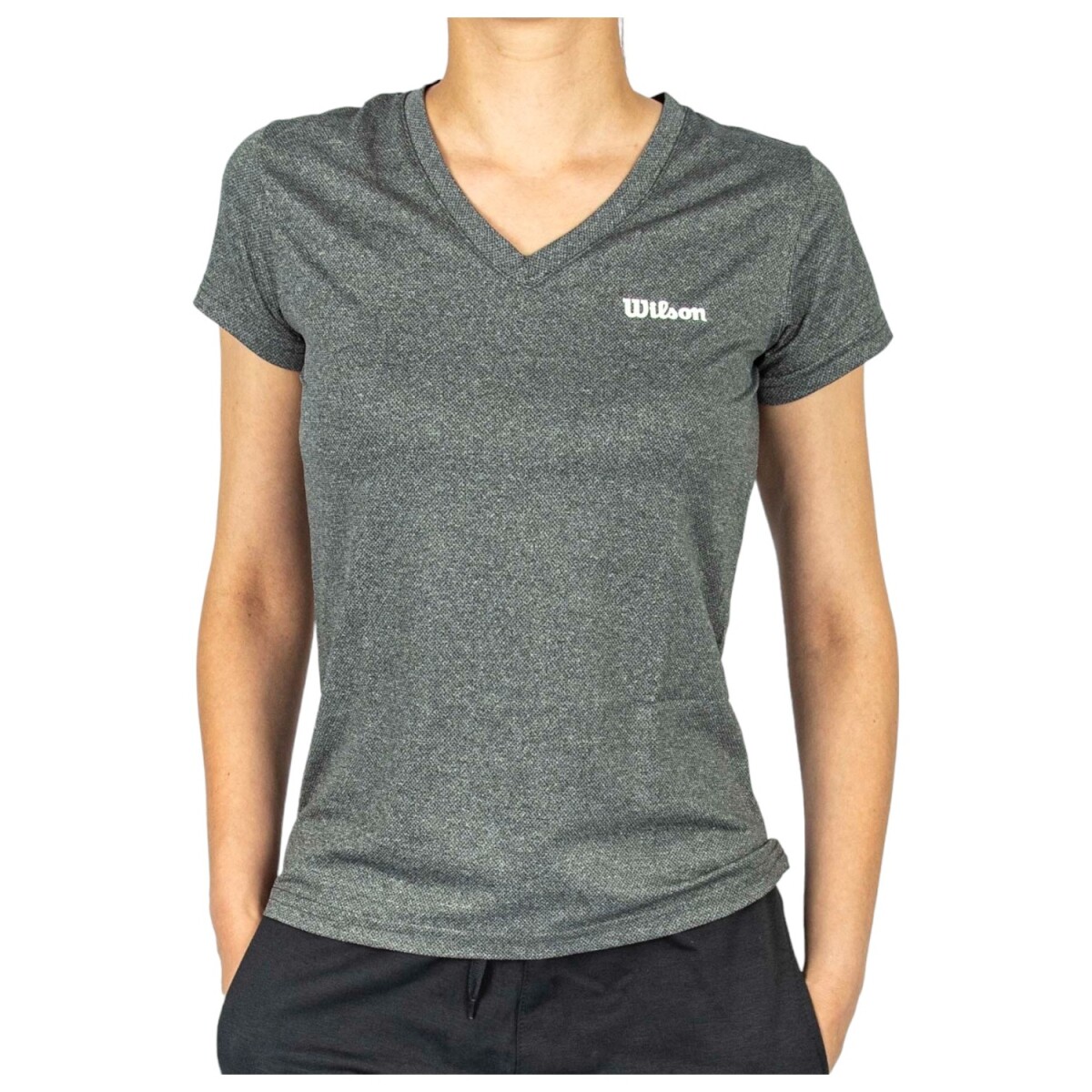 Remera Deportiva Dama Perforada Wilson Dry Gris - Gris 
