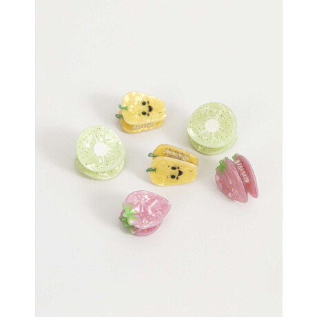 Set De Mini Broches Infantiles Combinacion Tricolor