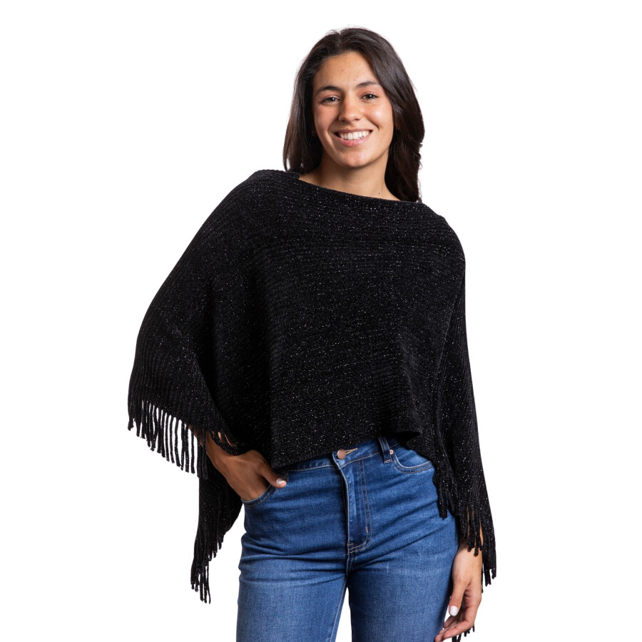CHERRY PONCHO BLACK