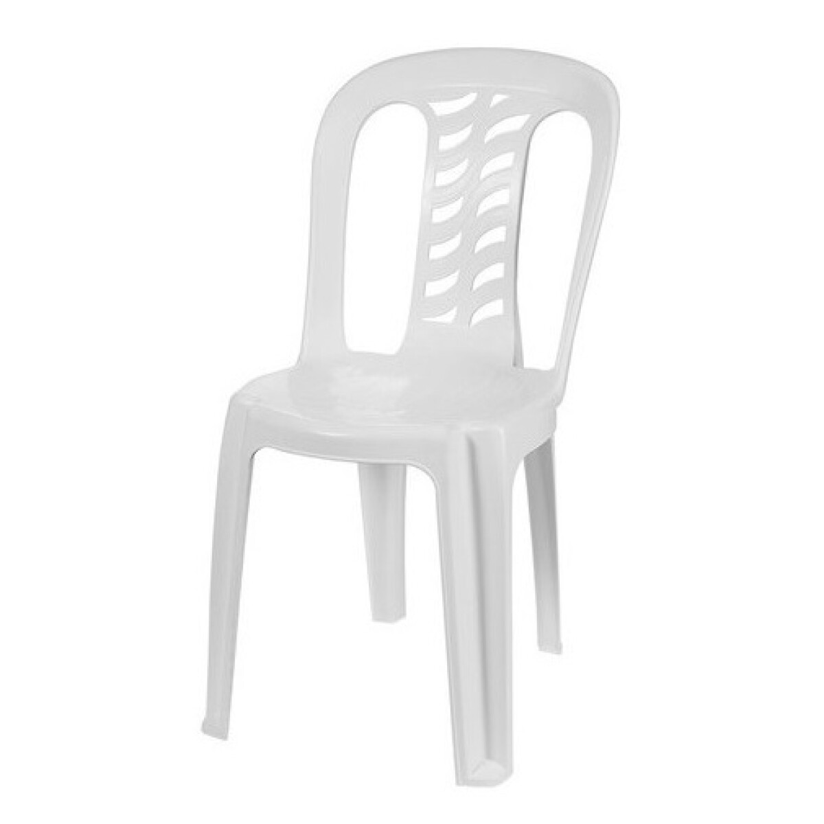 Silla De Jardin Plastico Bistro Apilable Color Blanco 