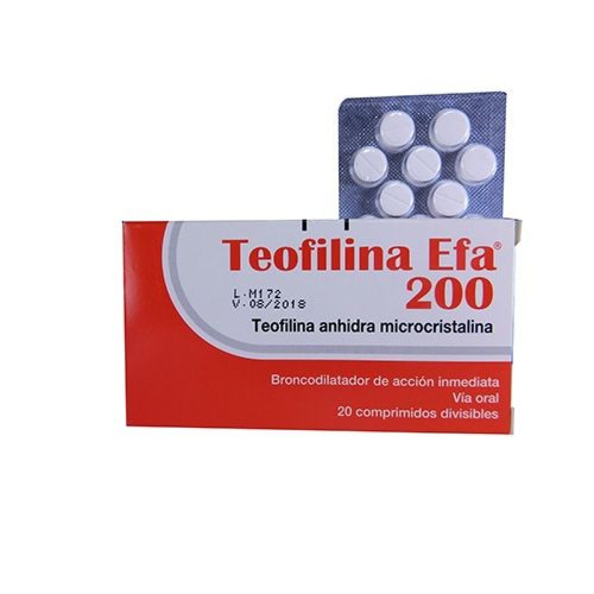 Teofilina EFA 200 mg x20 Comprimidos | Apoyo Respiratorio y Broncodilatación