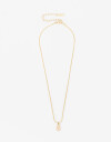 Cadena Corta con Dije Perla Collar Con Dije Perlas - Dorado