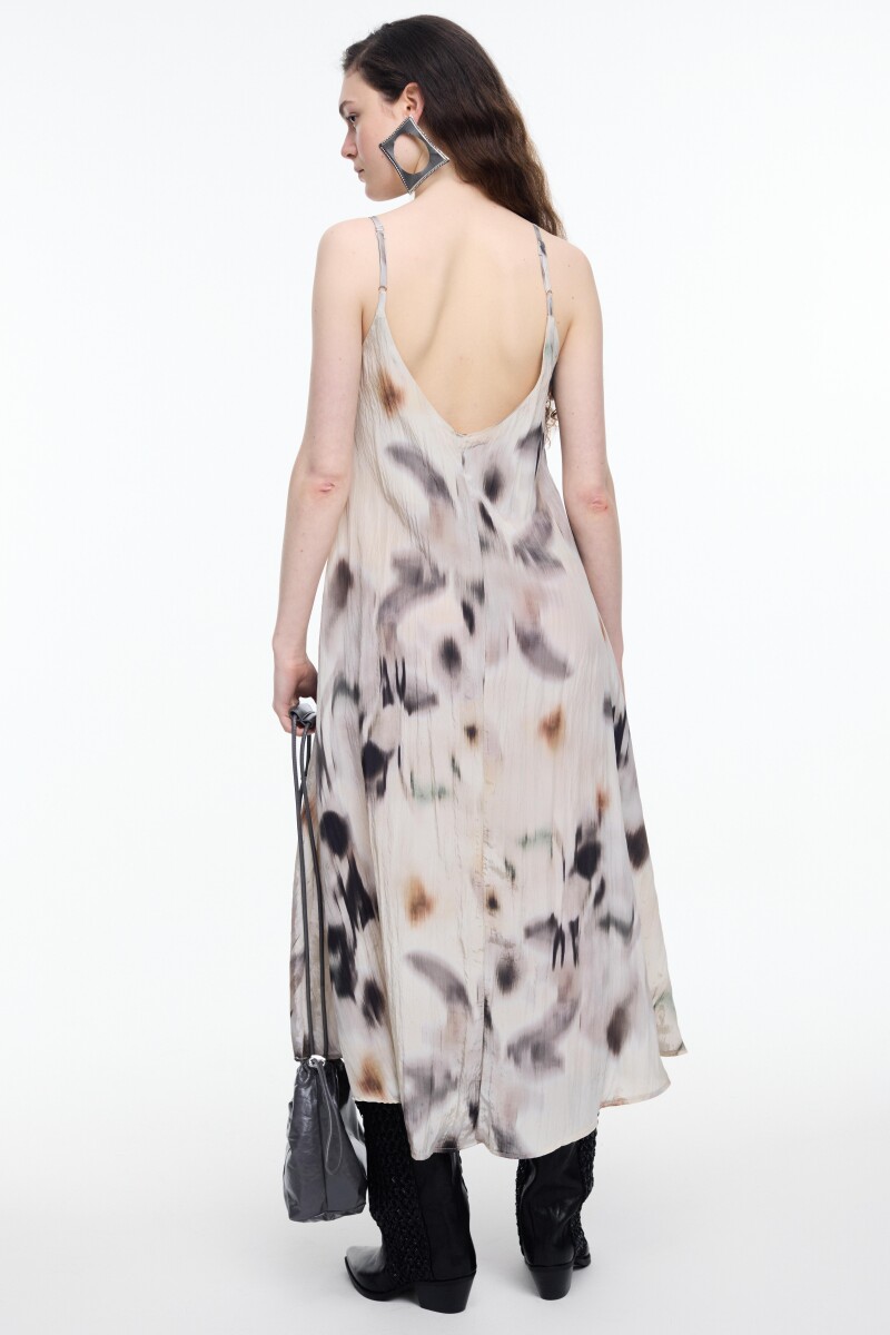 VESTIDO TIRANTES Crema