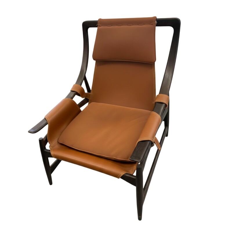 SILLON CUERO CAMEL 71X81X90CM Unica