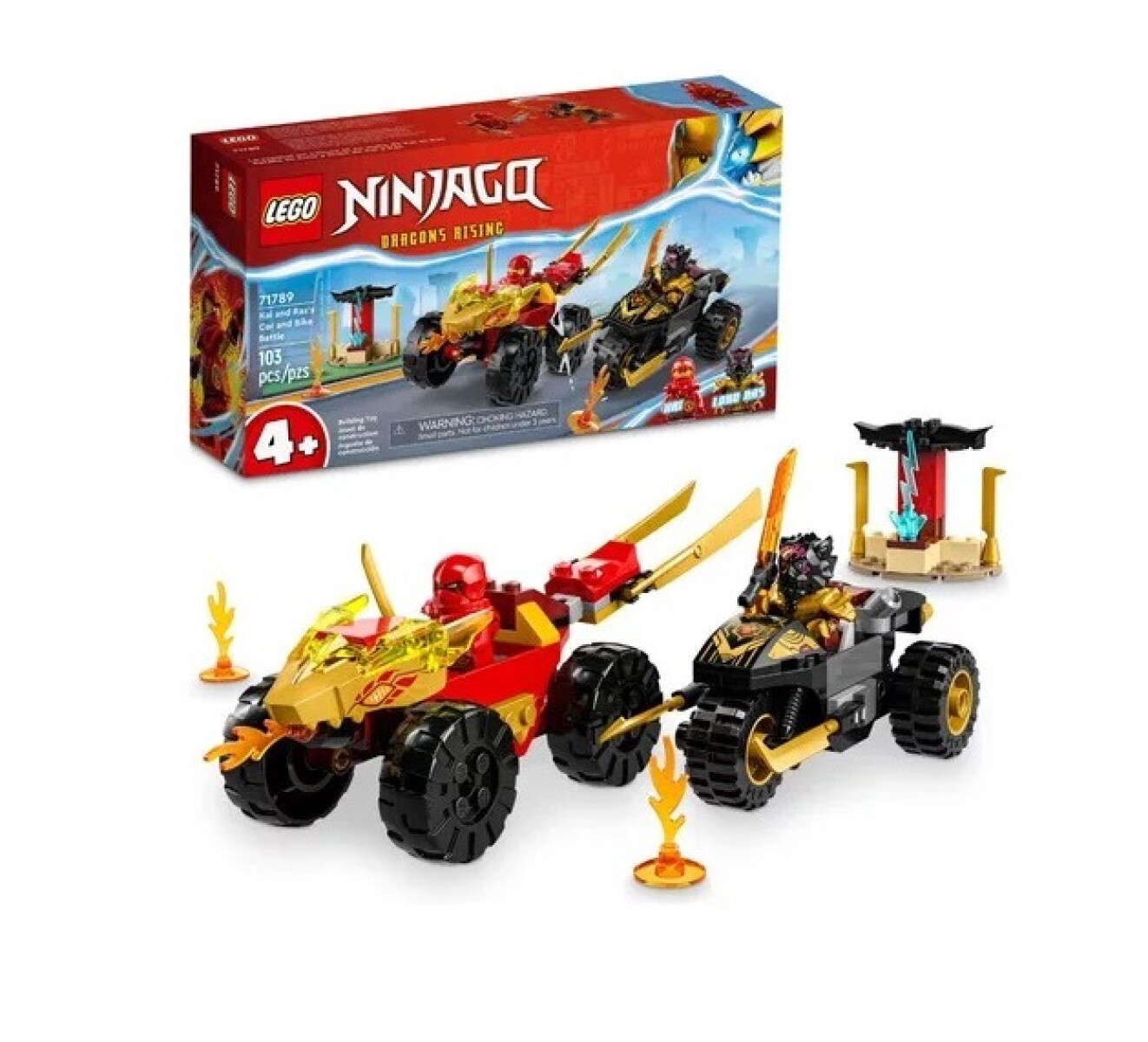 Lego Ninjago 71789 Batalla En Auto Y Moto Kai Y Ras 103 Pz 