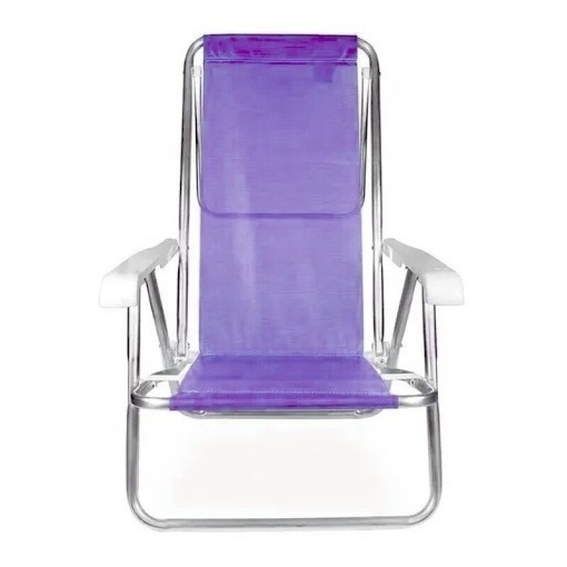Reposera Silla Mor 8 Posiciones Reclinable Aluminio Playa Color Violeta Reposera Silla Mor 8 Posiciones Reclinable Aluminio Playa Color Violeta
