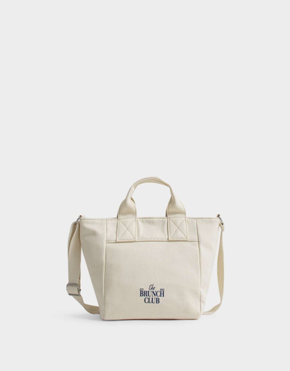 Cartera City Mini Crudo ''campus Club'' - Blanco Crudo 