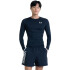 UA HG Armour Comp LS-WHT BLK-001