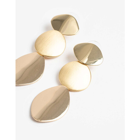 Aros Colgantes Largos Metal Dorado