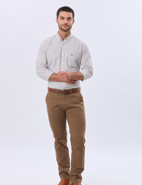 PANTALÓN SKINNY CON SPANDEX Marron