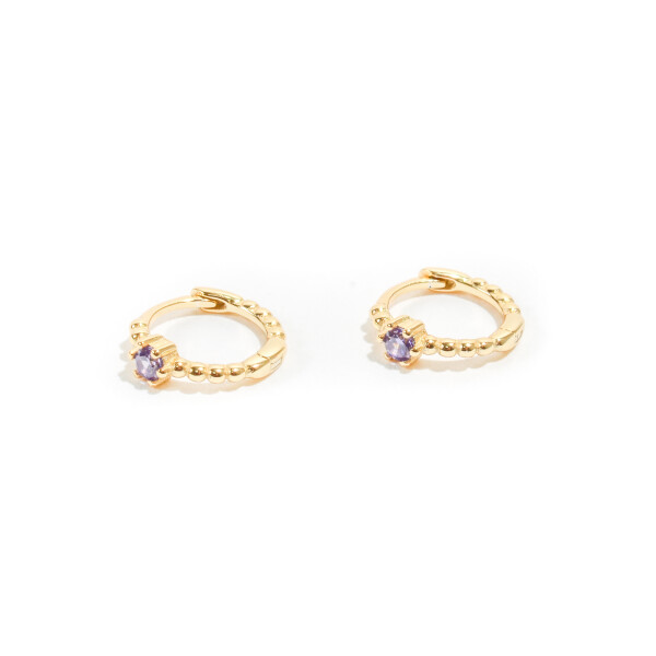 Aros plata enchapada con violeta Aros plata enchapada con violeta