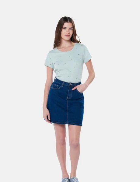 POLLERA DE JEAN Azul