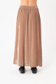 FALDA LARGA EN VELVET Beige