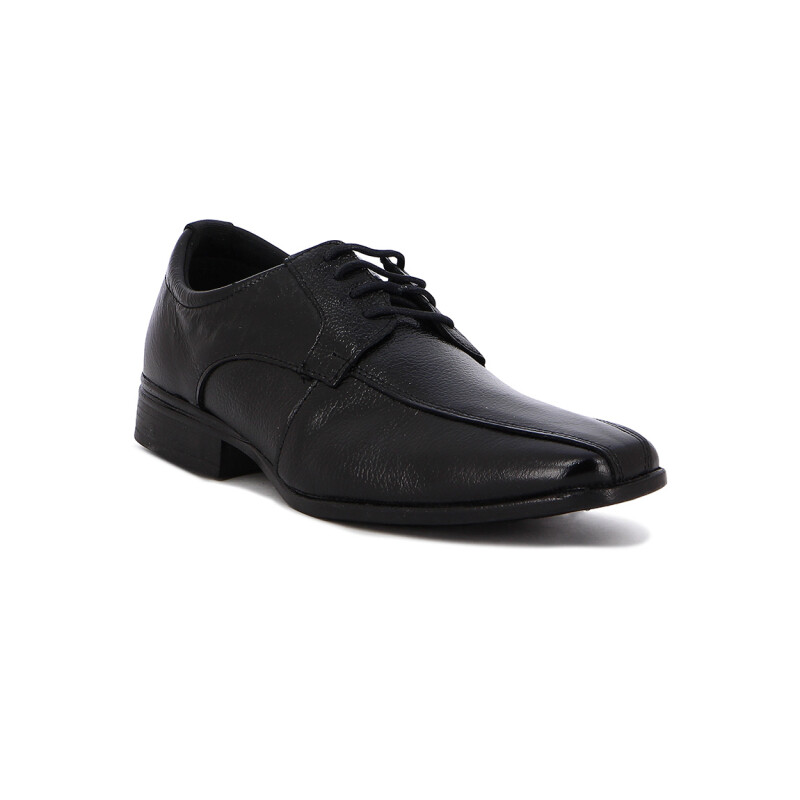Country Zapato Hombre Acordonado Negro